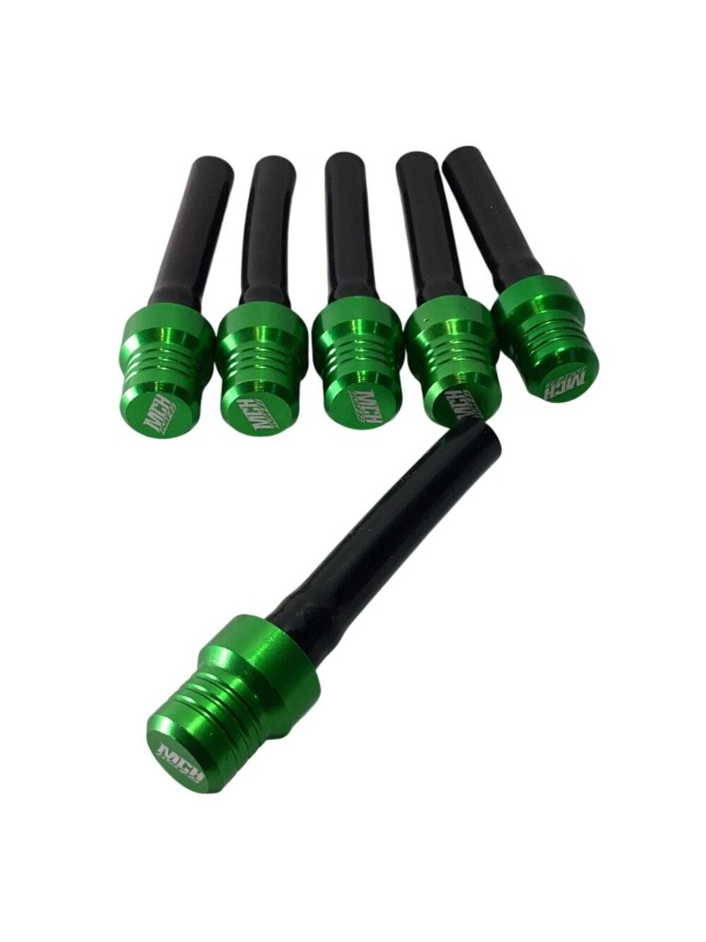 MCH Motorcycle Gas Cap Vent Hose 6PCS Fuel Tank Tube Breather CNC Green NEW